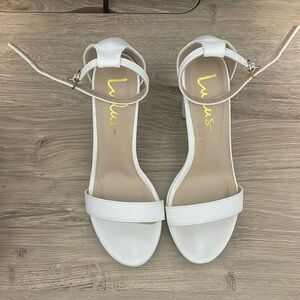 Lulus Kinsella White heels in size 5.5